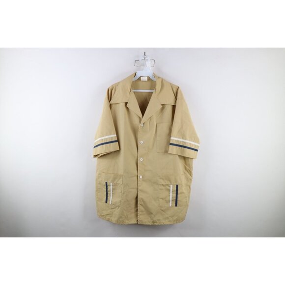 Vintage Other - Vtg 70s Streetwear Mens XL Distressed Striped Collared Beach Button Shirt USA